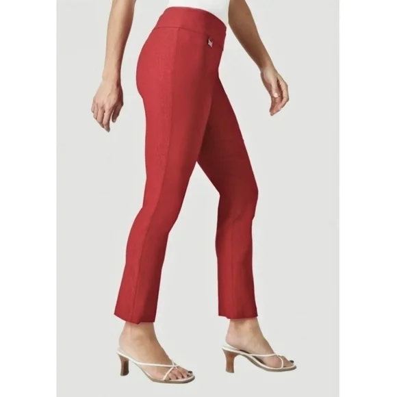 Lisette L Essentials Slim - Ankle Pants, Kathryn PDR Style 17655 Red Size Large - Picture 14 of 15